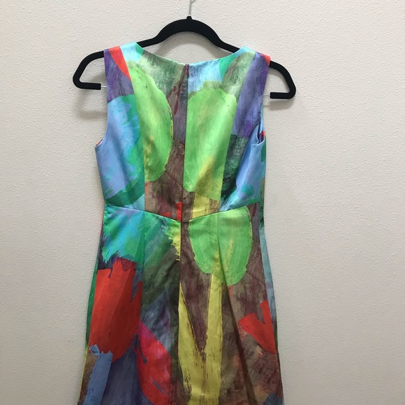 Milly Tulip Print Mini Sheath Dress Size 2 - Picture 7 of 8